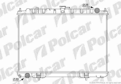 Polcar 2746085K - Радиатор, охлаждане на двигателя vvparts.bg