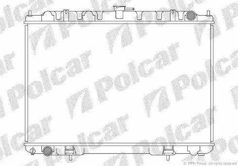 Polcar 274608-5 - Радиатор, охлаждане на двигателя vvparts.bg