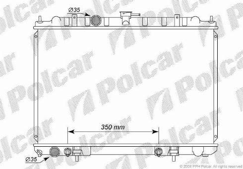 Polcar 2746081K - Радиатор, охлаждане на двигателя vvparts.bg