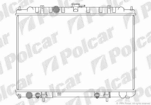 Polcar 274608-1 - Радиатор, охлаждане на двигателя vvparts.bg