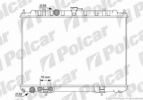Polcar 2746083K - Радиатор, охлаждане на двигателя vvparts.bg