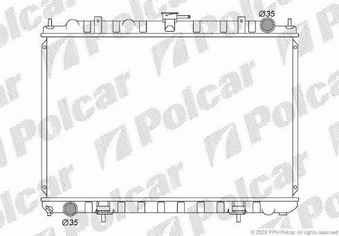 Polcar 2746082K - Радиатор, охлаждане на двигателя vvparts.bg