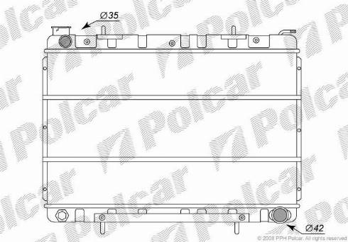 Polcar 275008-5 - Радиатор, охлаждане на двигателя vvparts.bg