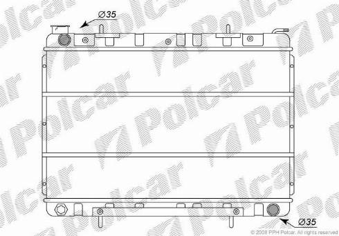 Polcar 275008-3 - Радиатор, охлаждане на двигателя vvparts.bg