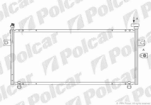 Polcar 2705K8C3 - Кондензатор, климатизация vvparts.bg