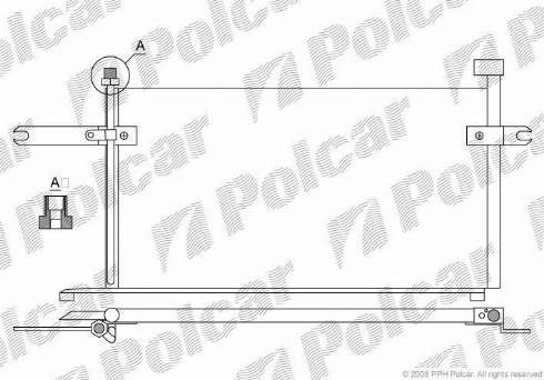 Polcar 2705K8C2S - Кондензатор, климатизация vvparts.bg