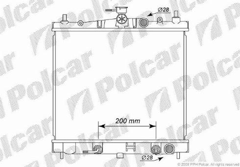 Polcar 2707082K - Радиатор, охлаждане на двигателя vvparts.bg