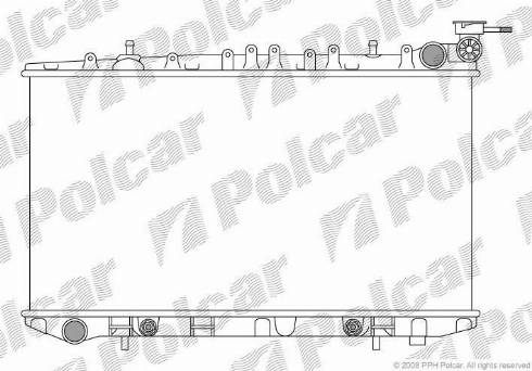 Polcar 272808-0 - Радиатор, охлаждане на двигателя vvparts.bg