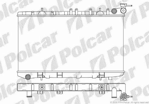 Polcar 2728081K - Радиатор, охлаждане на двигателя vvparts.bg