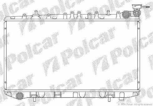 Polcar 272808-1 - Радиатор, охлаждане на двигателя vvparts.bg