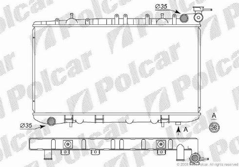 Polcar 272808-2 - Радиатор, охлаждане на двигателя vvparts.bg