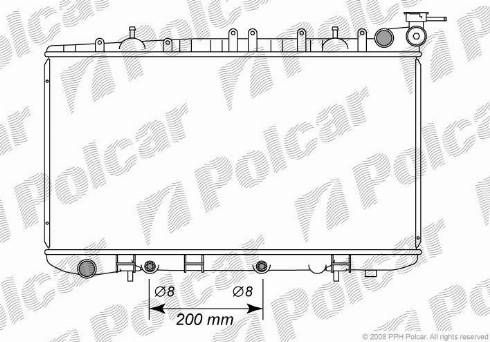 Polcar 2728087K - Радиатор, охлаждане на двигателя vvparts.bg