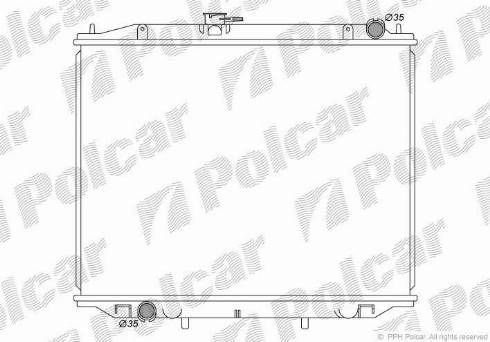 Polcar 2770084K - Радиатор, охлаждане на двигателя vvparts.bg