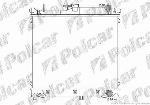 Polcar 7409081K - Радиатор, охлаждане на двигателя vvparts.bg