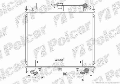 Polcar 7409082K - Радиатор, охлаждане на двигателя vvparts.bg