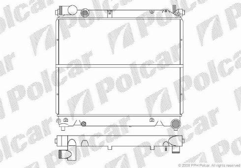 Polcar 740408-2 - Радиатор, охлаждане на двигателя vvparts.bg