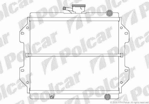 Polcar 7408082X - Радиатор, охлаждане на двигателя vvparts.bg