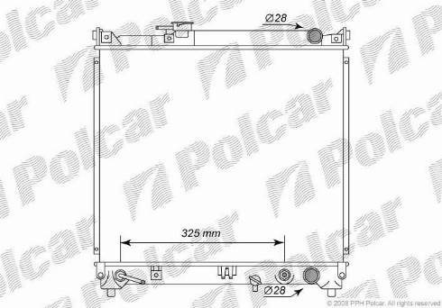 Polcar 7403084K - Радиатор, охлаждане на двигателя vvparts.bg