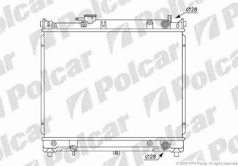 Polcar 740308-1 - Радиатор, охлаждане на двигателя vvparts.bg