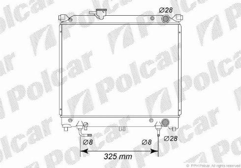 Polcar 7403083K - Радиатор, охлаждане на двигателя vvparts.bg