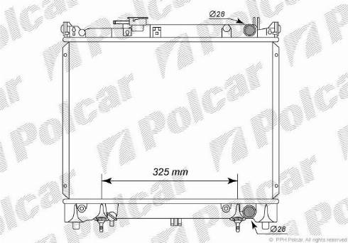 Polcar 740308-3 - Радиатор, охлаждане на двигателя vvparts.bg