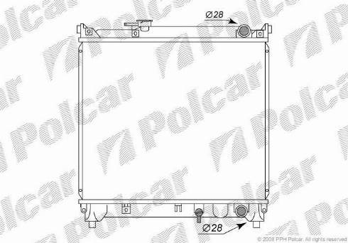 Polcar 7403082K - Радиатор, охлаждане на двигателя vvparts.bg