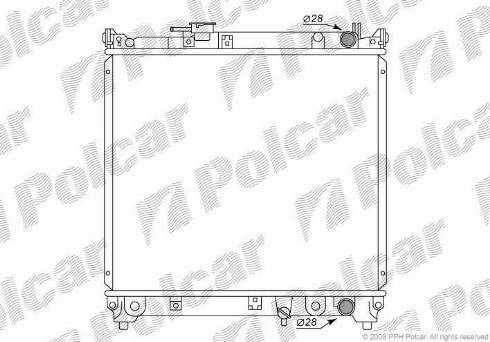 Polcar 740308-2 - Радиатор, охлаждане на двигателя vvparts.bg