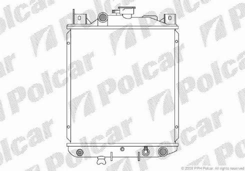 Polcar 740208-4 - Радиатор, охлаждане на двигателя vvparts.bg