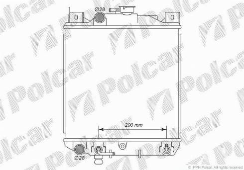 Polcar 7402085K - Радиатор, охлаждане на двигателя vvparts.bg