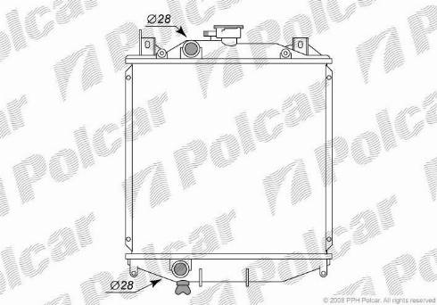 Polcar 7402081K - Радиатор, охлаждане на двигателя vvparts.bg