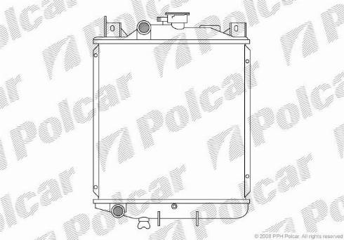 Polcar 740208-3 - Радиатор, охлаждане на двигателя vvparts.bg