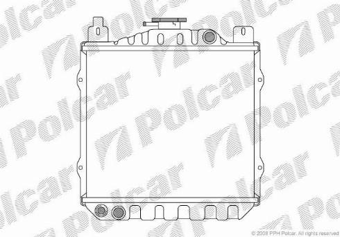 Polcar 741008-1 - Радиатор, охлаждане на двигателя vvparts.bg