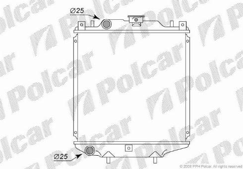 Polcar 7411081K - Радиатор, охлаждане на двигателя vvparts.bg