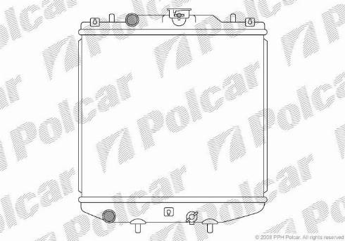 Polcar 741108-1 - Радиатор, охлаждане на двигателя vvparts.bg