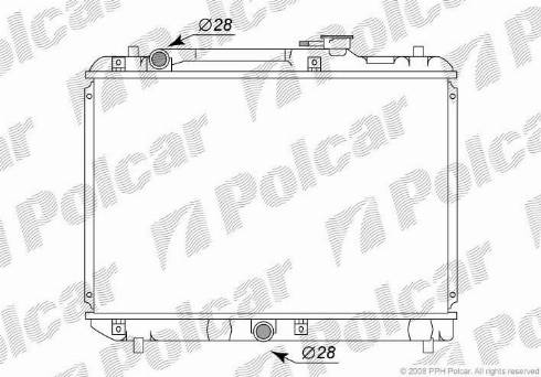 Polcar 741208-1 - Радиатор, охлаждане на двигателя vvparts.bg