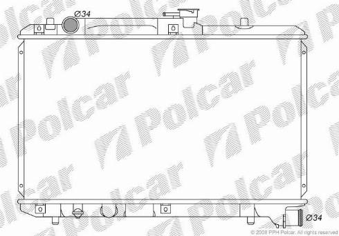 Polcar 7412083K - Радиатор, охлаждане на двигателя vvparts.bg