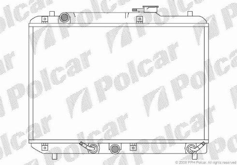 Polcar 741208-2 - Радиатор, охлаждане на двигателя vvparts.bg