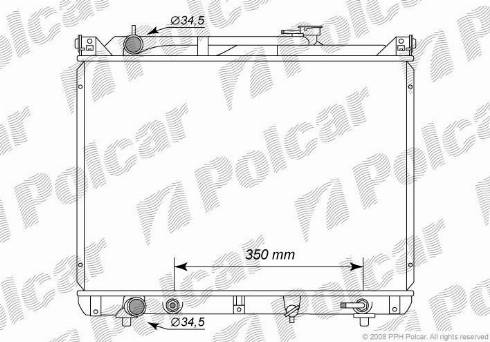 Polcar 7424082K - Радиатор, охлаждане на двигателя vvparts.bg