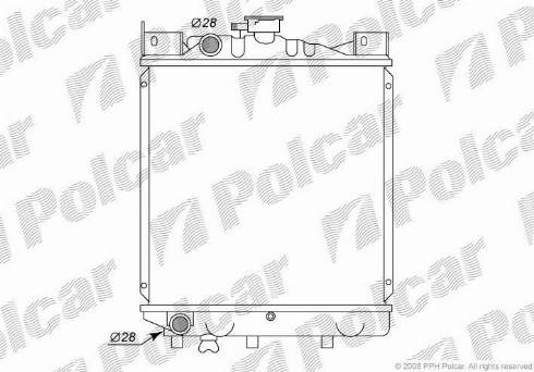 Polcar 7421081K - Радиатор, охлаждане на двигателя vvparts.bg