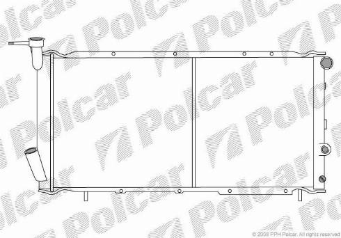 Polcar 7204081K - Радиатор, охлаждане на двигателя vvparts.bg