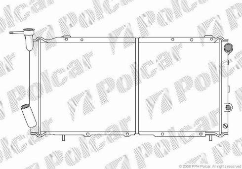 Polcar 720408-1 - Радиатор, охлаждане на двигателя vvparts.bg