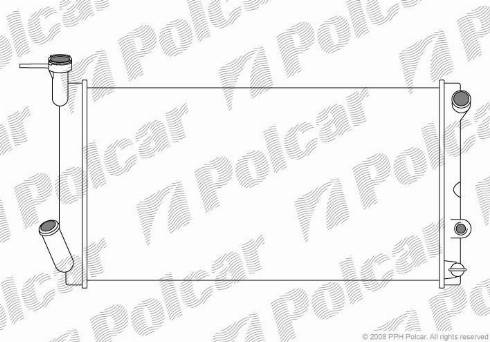 Polcar 7204082K - Радиатор, охлаждане на двигателя vvparts.bg