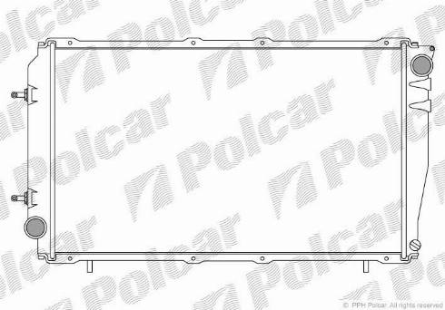 Polcar 7205084K - Радиатор, охлаждане на двигателя vvparts.bg