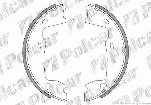 Polcar LS1381 - Комплект спирачна челюст, ръчна спирачка vvparts.bg