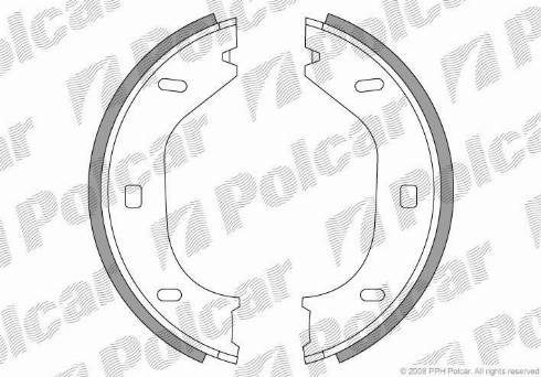 Polcar LS1370 - Комплект спирачна челюст, ръчна спирачка vvparts.bg