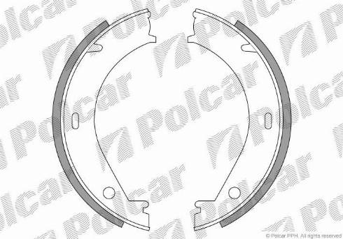 Polcar LS1704 - Комплект спирачна челюст, ръчна спирачка vvparts.bg