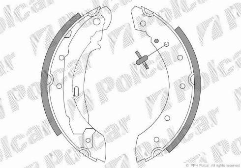 Polcar LS1717 - Комплект спирачна челюст vvparts.bg