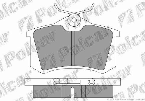 Polcar S70-1001 - Комплект спирачно феродо, дискови спирачки vvparts.bg