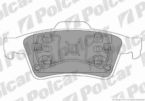 Polcar S70-2025 - Комплект спирачно феродо, дискови спирачки vvparts.bg