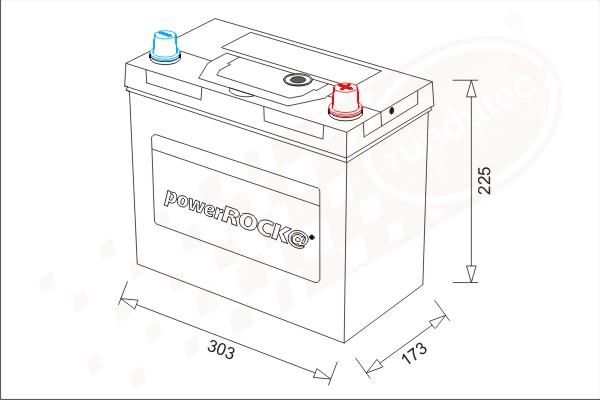 PowerROCK BAT100RCN - Стартов акумулатор vvparts.bg